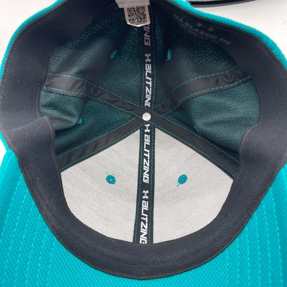 Under Armour 1305036 Hat Blitzing 3.0 Men M/L Teal Blue Stretch Fit Athletic Cap